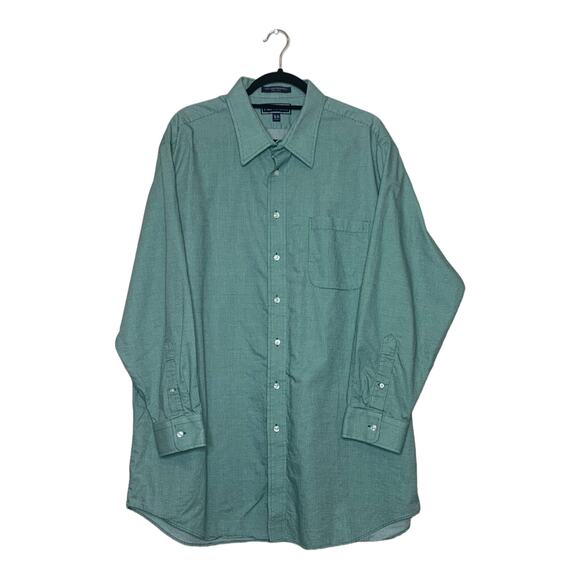 Paul Frederick green gingham long sleeves buttoned shirt size 18-34 - Picture 1 of 5